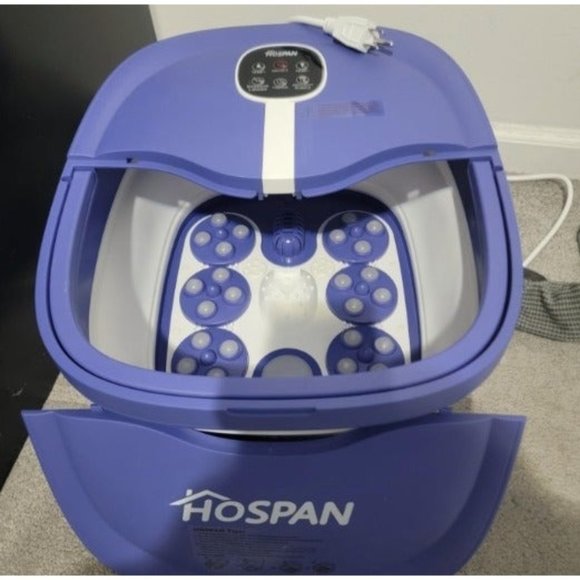 Collapsible Foot Spa Electric Rotary Massage, Foot Bath with Heat, Bubble